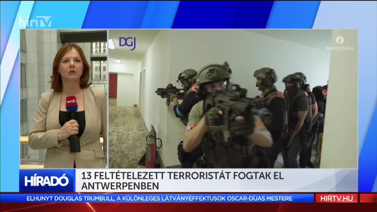 13 feltételezett terroristát fogtak el Antwerpenben