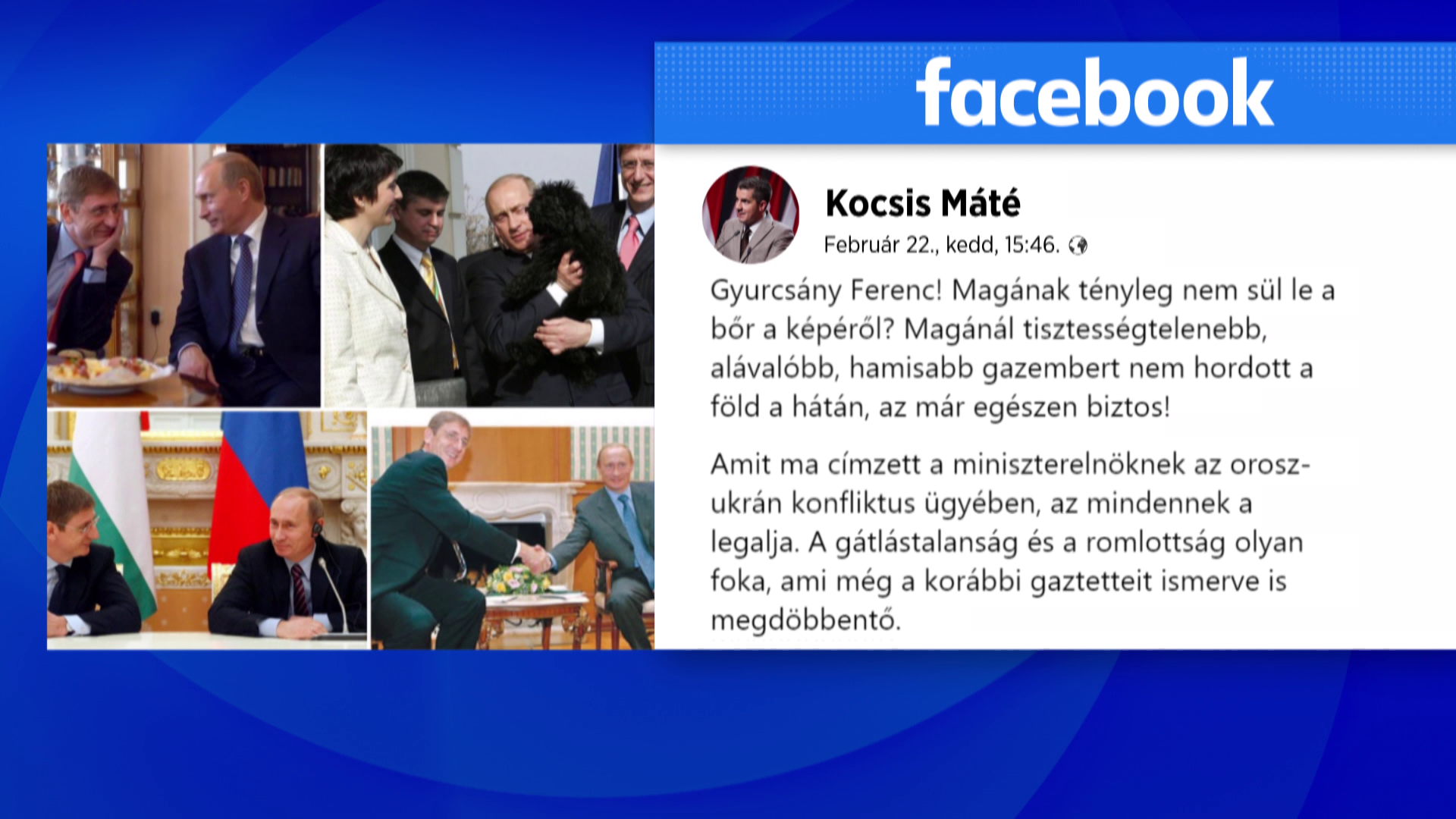 Közösségi oldalán szólt vissza Kocsis Máté Gyurcsány Ferencnek 