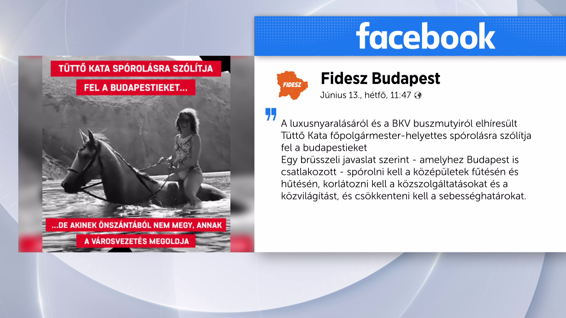 Fidesz: Ne a budapestiek fizessék meg a háború árát! 