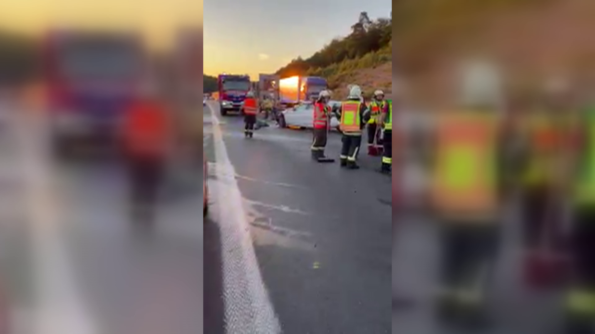 Hatalmas balesetet szenvedett a magyar csapat a német autópályán 