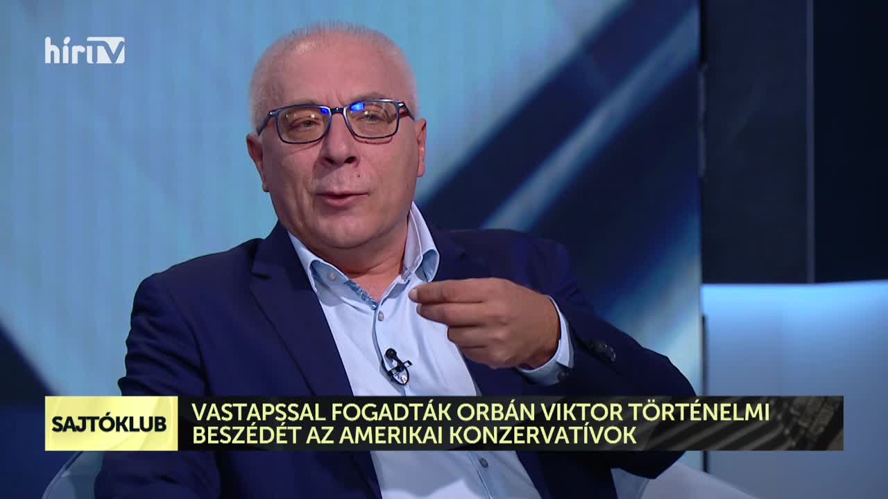 Sajtóklub: Vastapssal fogadták Orbán Viktor történelmi beszédét az amerikai konzervatívok