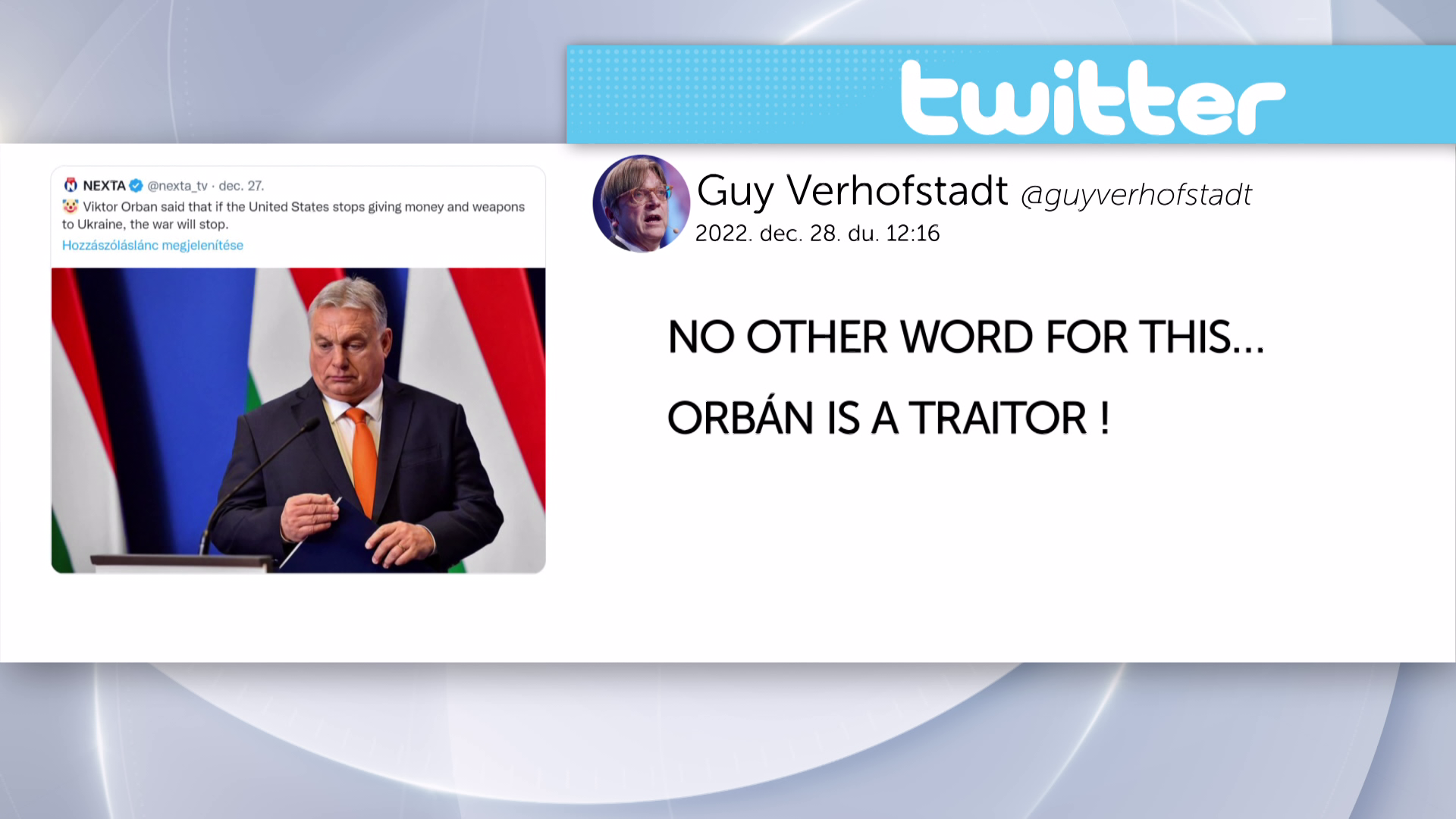 Verhofstadt újabb kirohanása Orbán ellen