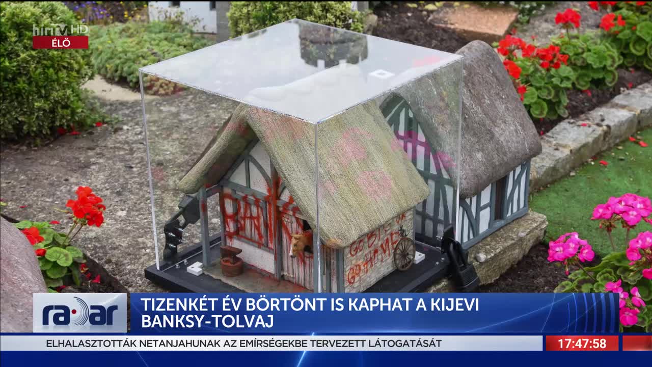 Tizenkét év börtönt is kaphat a kijevi Banksy-tolvaj 