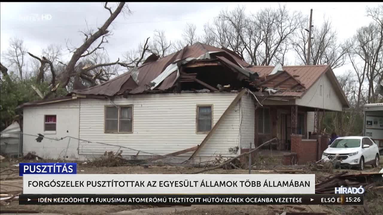 Forgószelek pusztítottak az Egyesült Államok több államában