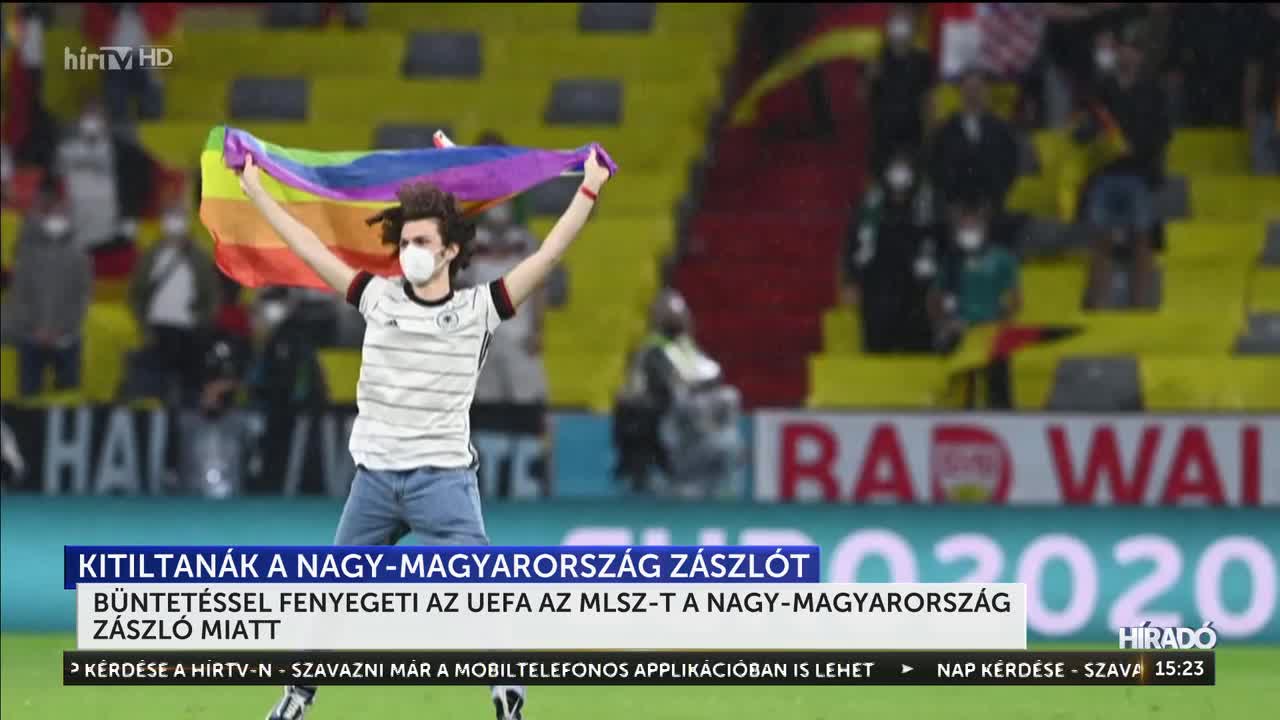 Büntetéssel fenyegeti az UEFA az MLSZ-t a Nagy-Magyarország zászló miatt