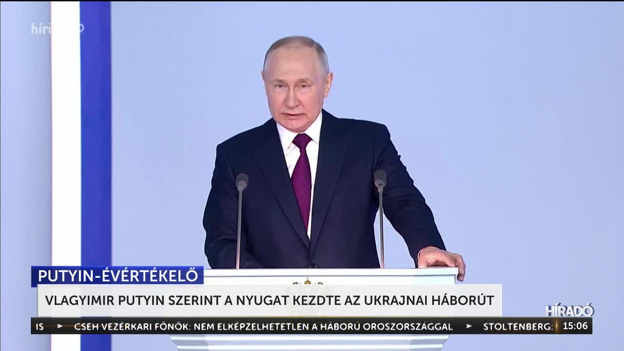 Vlagyimir Putyin szerint a nyugat kezdte az ukrajnai háborút 