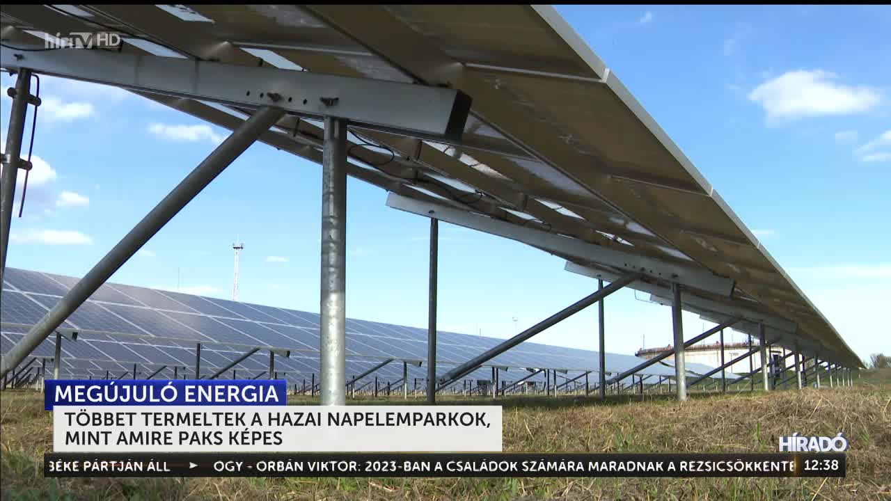 Többet termeltek a hazai napelemparkok, mint amire Paks képes