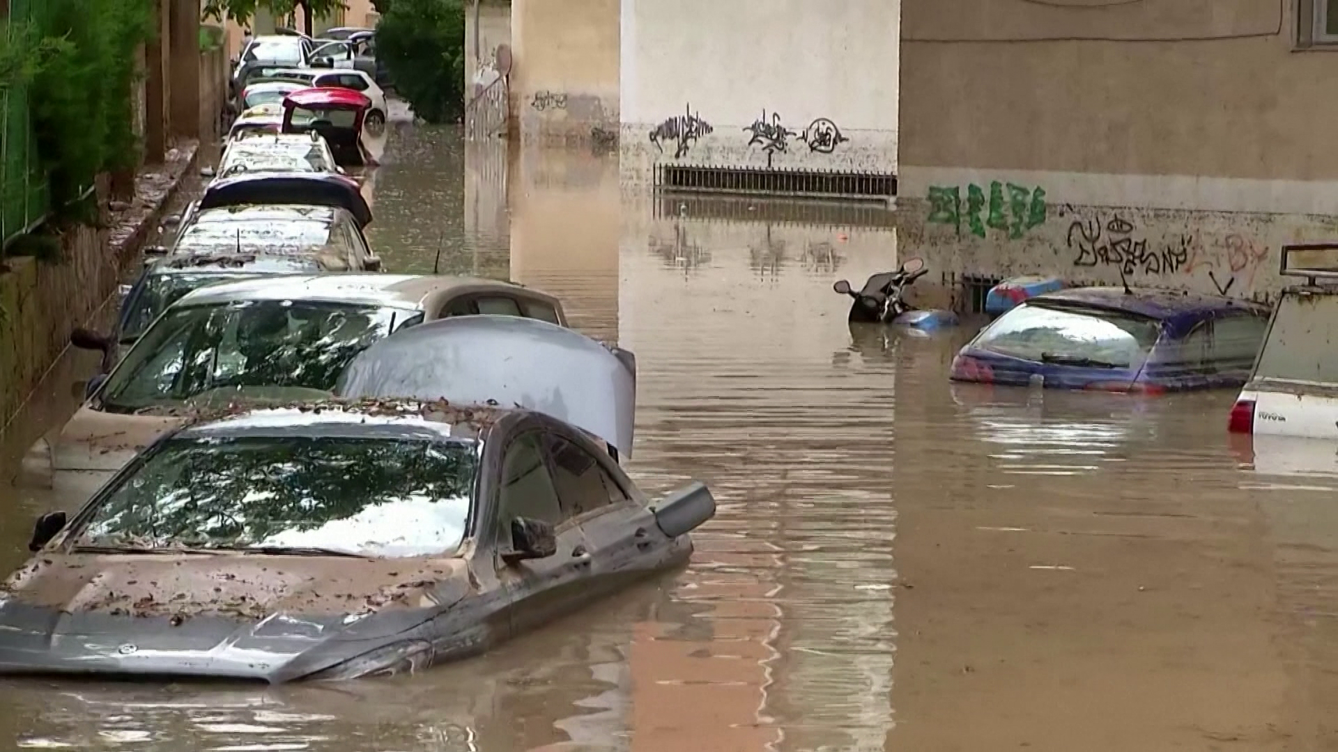 Brutális mennyiségű eső esett Spanyolországban