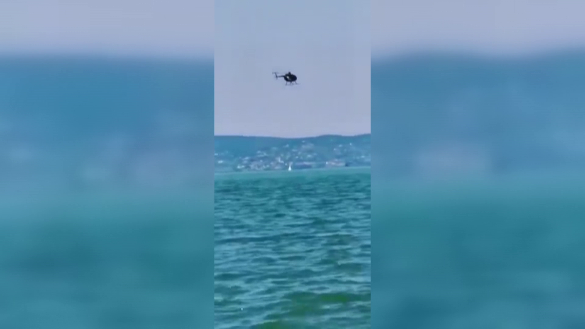 Lezuhant egy helikopter a Balatonnál 
