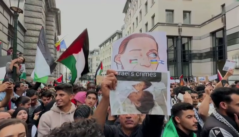 Izrael- és palesztinpárti tüntetések is voltak Belgiumban