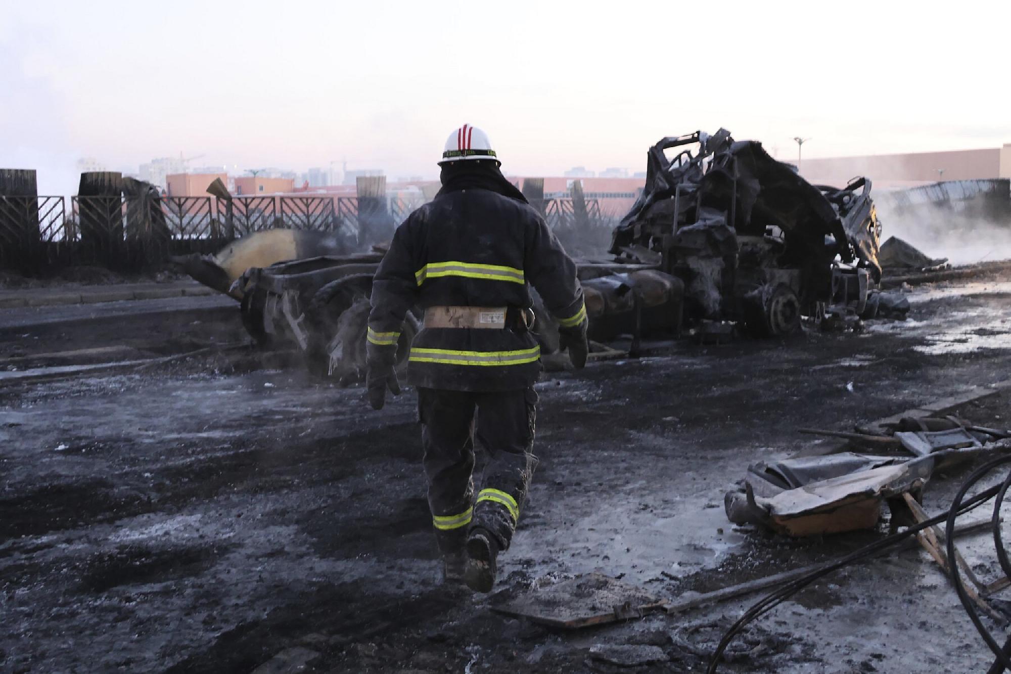 Hatalmas detonáció, felrobbant egy gázszállító tartálykocsi Mongólia fővárosában + videó