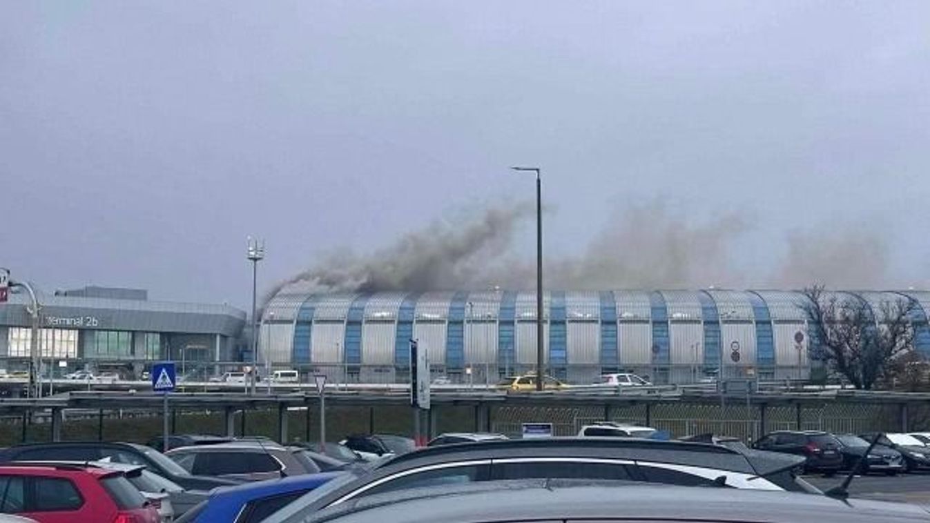 Hatalmas füst gomolyog Ferihegy felett, valami lángol a 2-es terminálon + videó