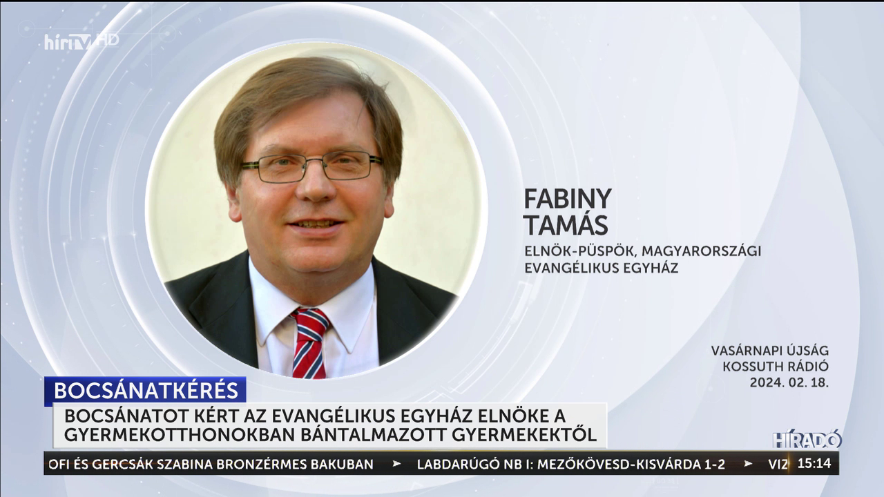 Fabiny püspök: A másik bűne, az én bűnöm is