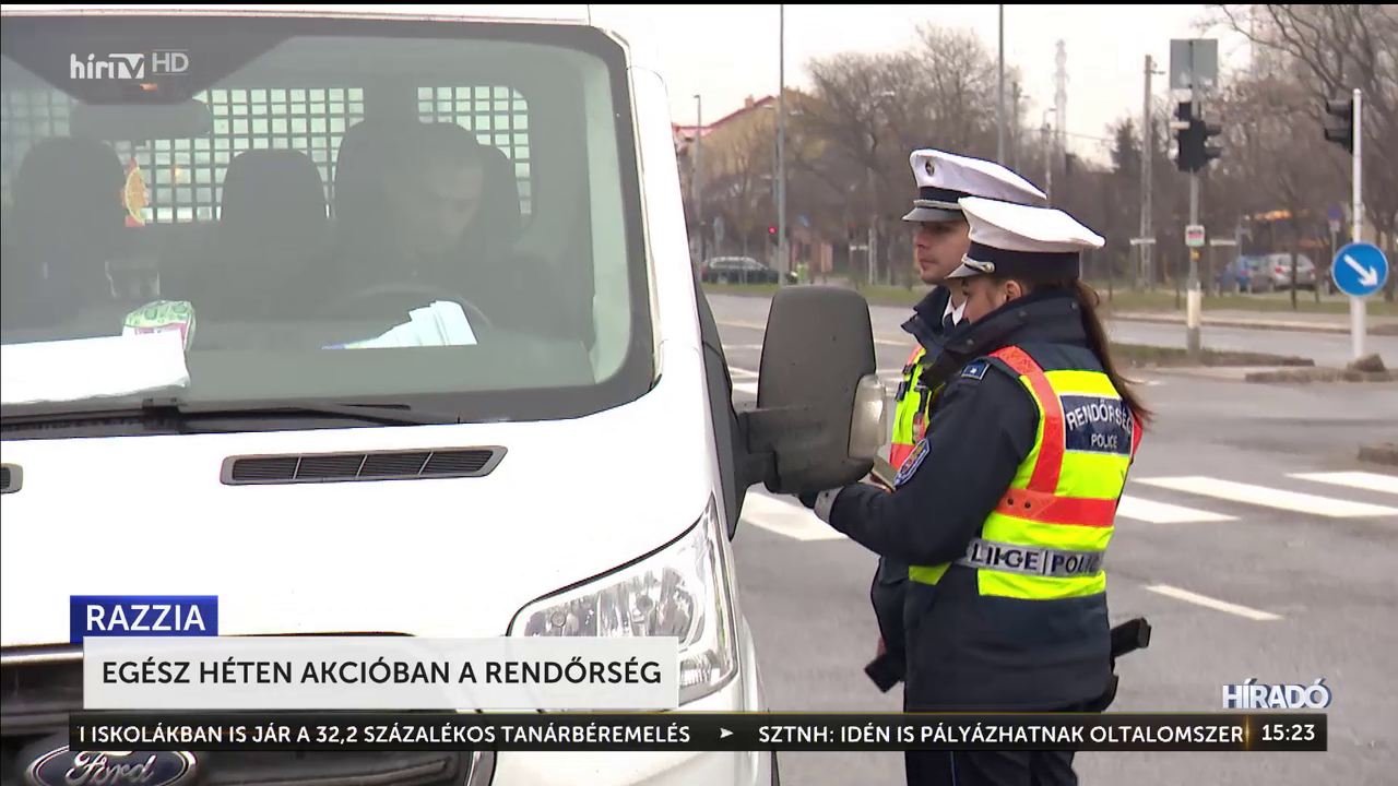 Roadpol: Átfogó ellenőrzést tart a rendőrség az utakon + videó