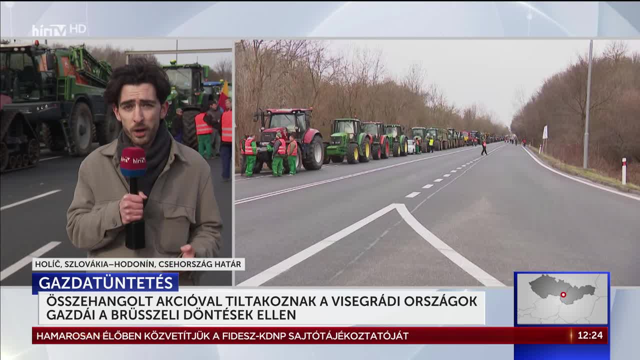 Összehangolt akcióval tiltakoznak a visegrádi országok gazdái a brüsszeli döntések ellen + VIDEO
