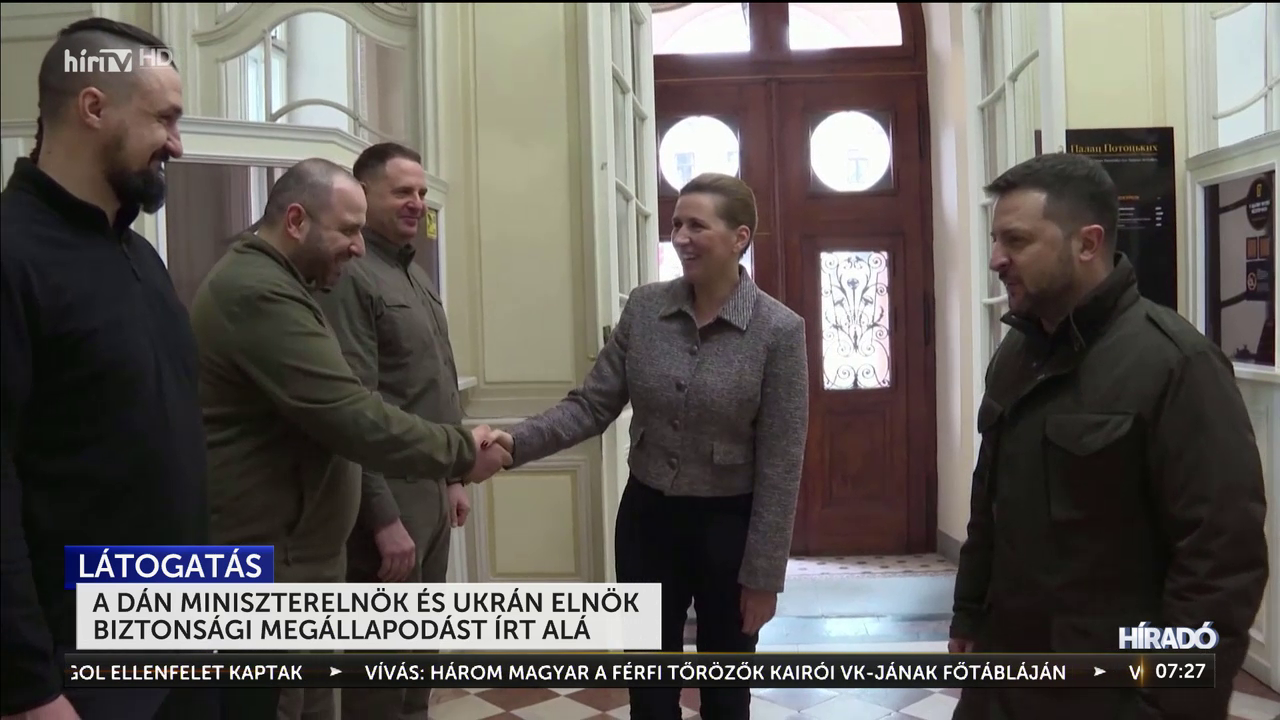 A dán miniszterelnök és ukrán elnök  biztonsági megállapodást írt alá + videó