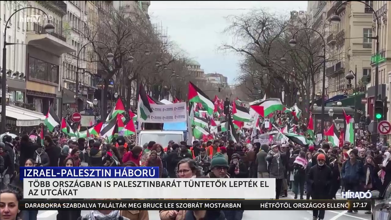 Több országban is palesztinbarát tüntetők lepték el az utcákat + videó
