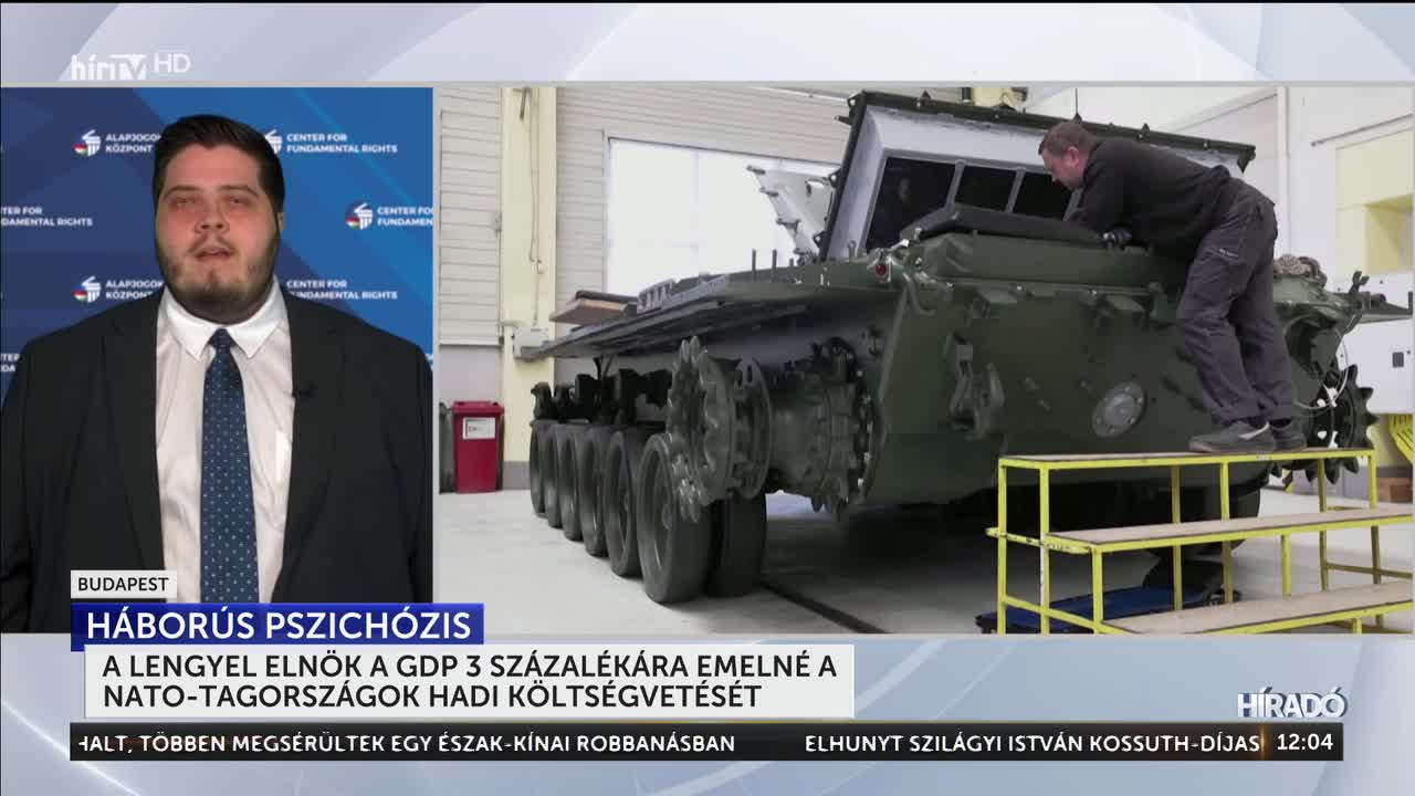 A lengyel elnök a GDP 3 százalékára emelné a NATO-tagországok hadi költségvetését + videó