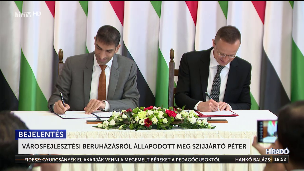 Városfejlesztési beruházásról állapodott meg Szijjártó Péter + videó