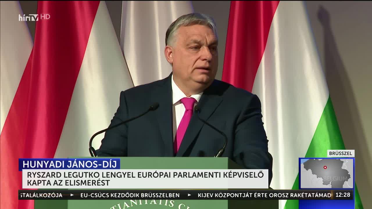 Ryszard Legutko lengyel európai parlamenti képviselő kapta az elismerést + videó