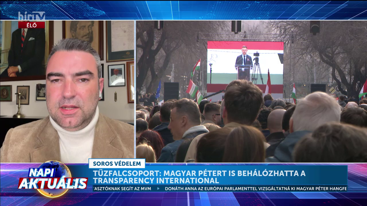 Tűzfalcsoport: Magyar Pétert is behálózhatta a Transparency International + videó