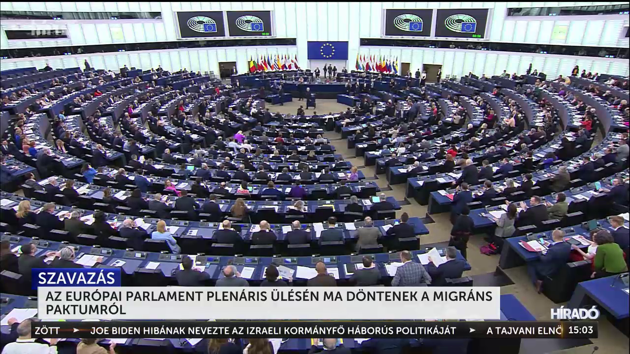 Az Európai Parlament plenáris ülésén ma döntenek a migráns paktumról + videó