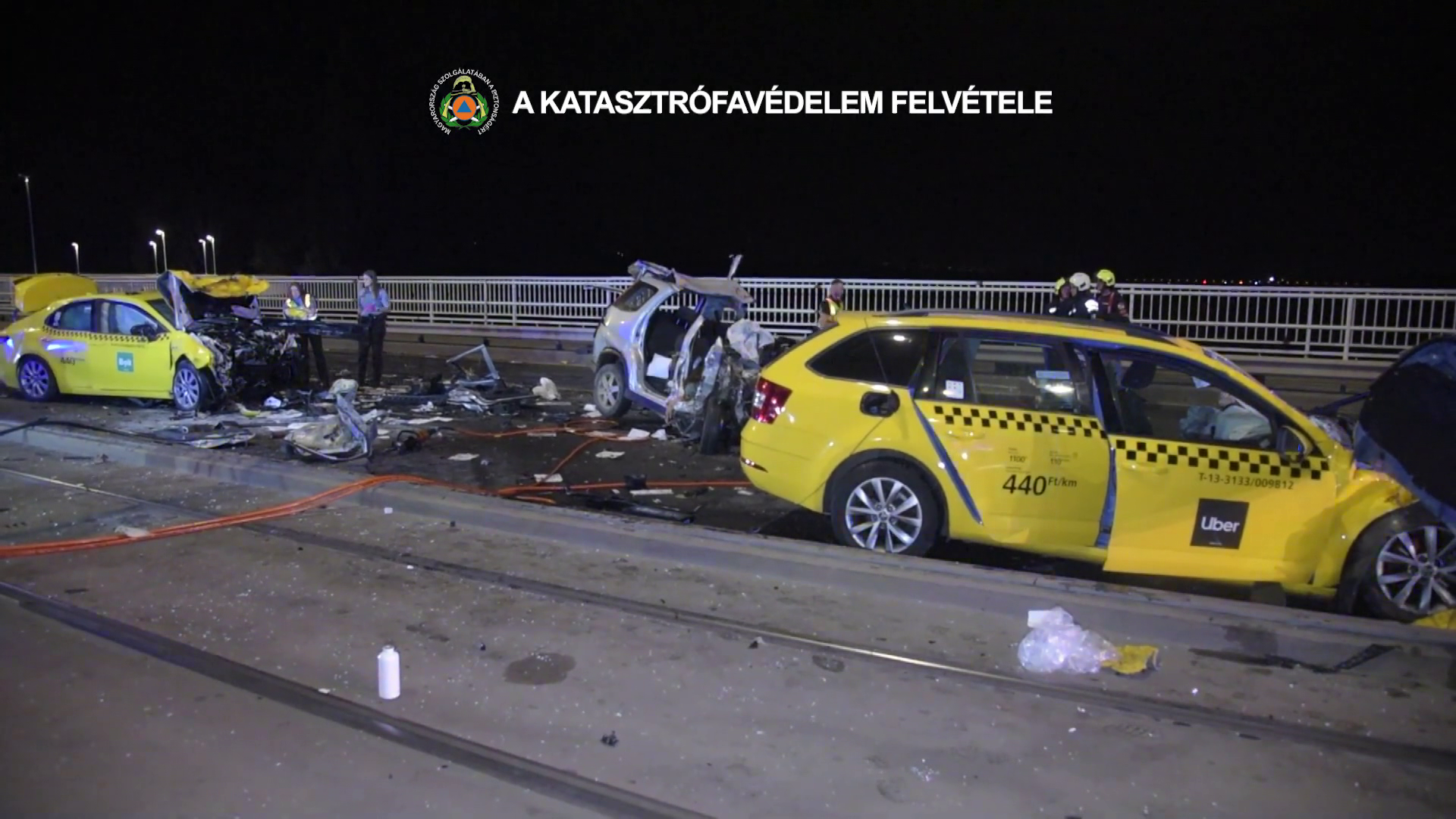 BRFK: egy 43 éves férfi lopott taxival okozta az Árpád hídi halálos balesetet + videó