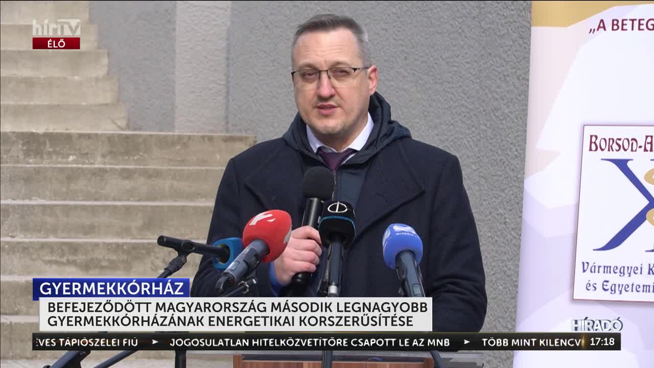 Befejeződött  Magyarország második legnagyobb gyermekkórházának az energetikai korszerűsítése + videó