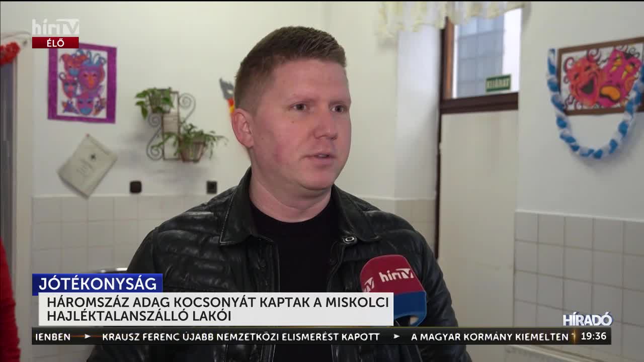 Háromszáz adag kocsonyát kaptak a miskolci hajléktalanszálló lakói + videó