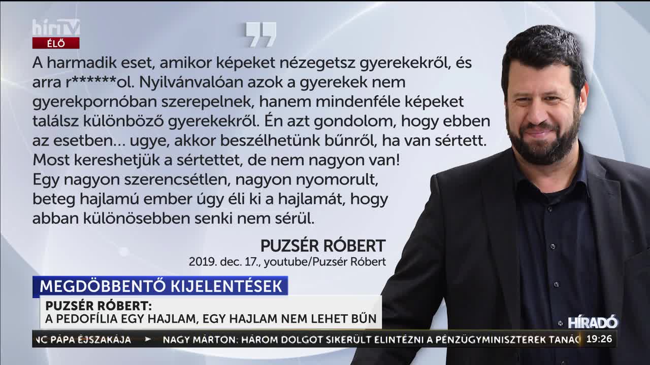 Puzsér Róbert megdöbbentő kijelentéseket tett + videó