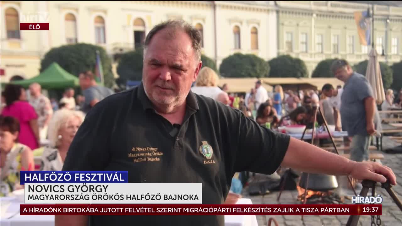 Több száz bográcsban főtt a tradicionális bajai halászlé a Duna-parti városban + videó
