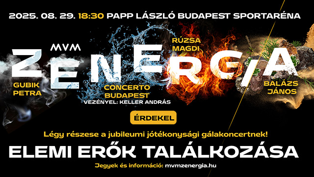 Elemi erők találkoznak a jubileumi MVM ZENERGIA koncerten a Papp László Budapest Sportarénában Kép