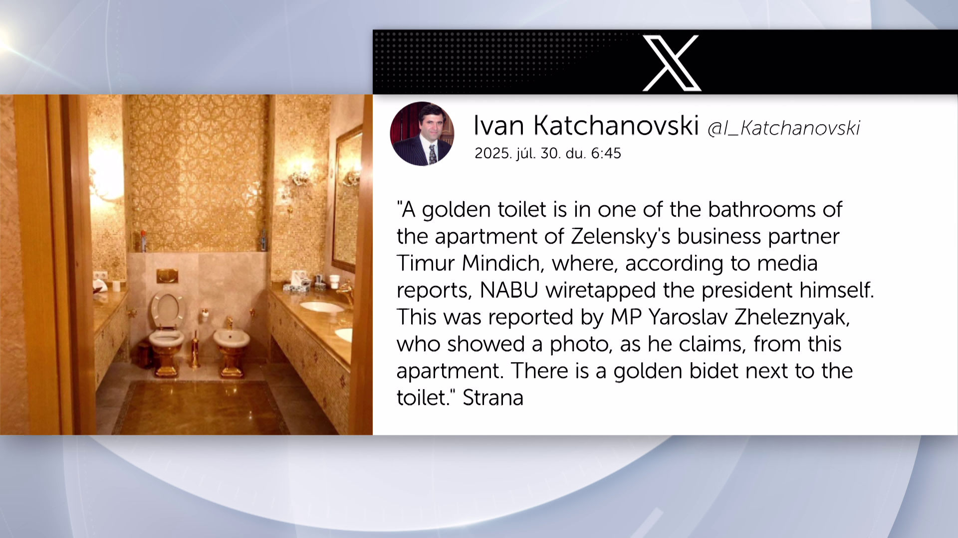 Arany wc-t találtak a korrupcióellenes hatóságok az ukrán elnök barátjának otthonában + videó